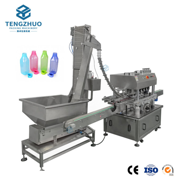 Fully Automatic In-Line 8-Wheel Cap Sealing Machine (with Automatic Cap Sorting)