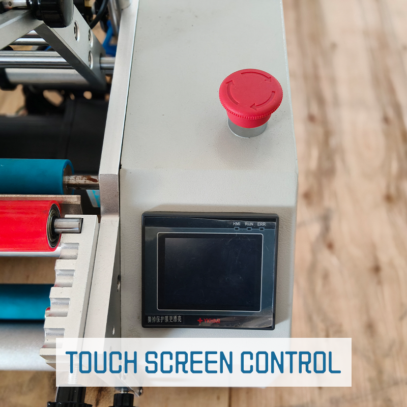 Semi-automatic desktop labeling machine