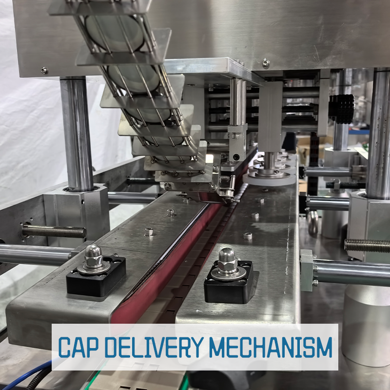 Fully Automatic In-Line 8-Wheel Cap Sealing Machine (with Automatic Cap Sorting)