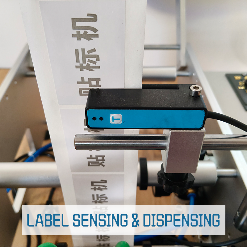 Semi-automatic desktop labeling machine