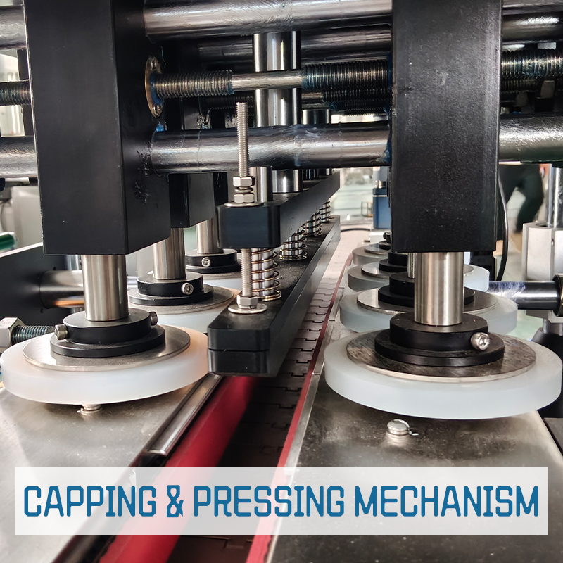 Fully Automatic In-Line 8-Wheel Cap Sealing Machine (with Automatic Cap Sorting)