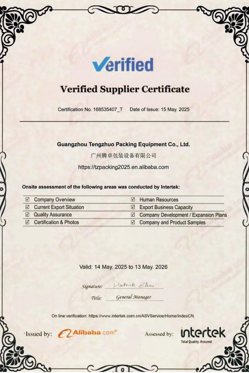 Intertek certification certificate