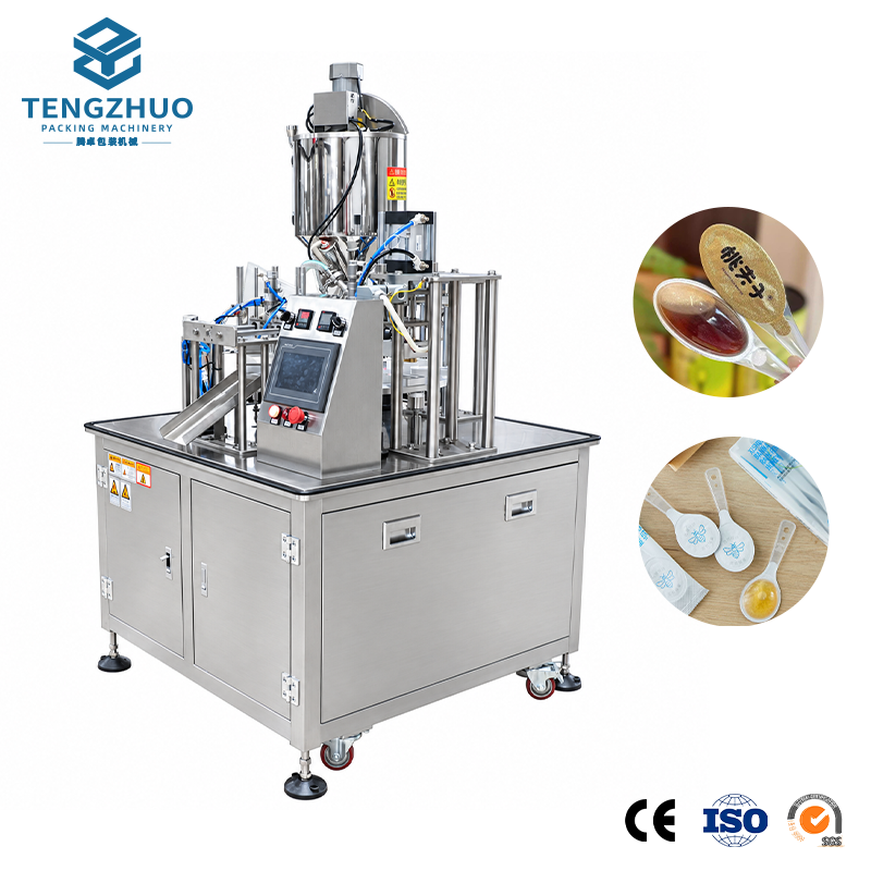 Automatic Rotary Honey Spoon Liquid filling heat sealing machine(2 spoons)(For premade foil)