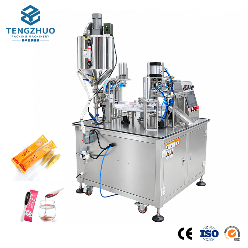 Automatic Rotary Honey Spoon Liquid filling heat sealing machine(2 spoons)(For premade foil)
